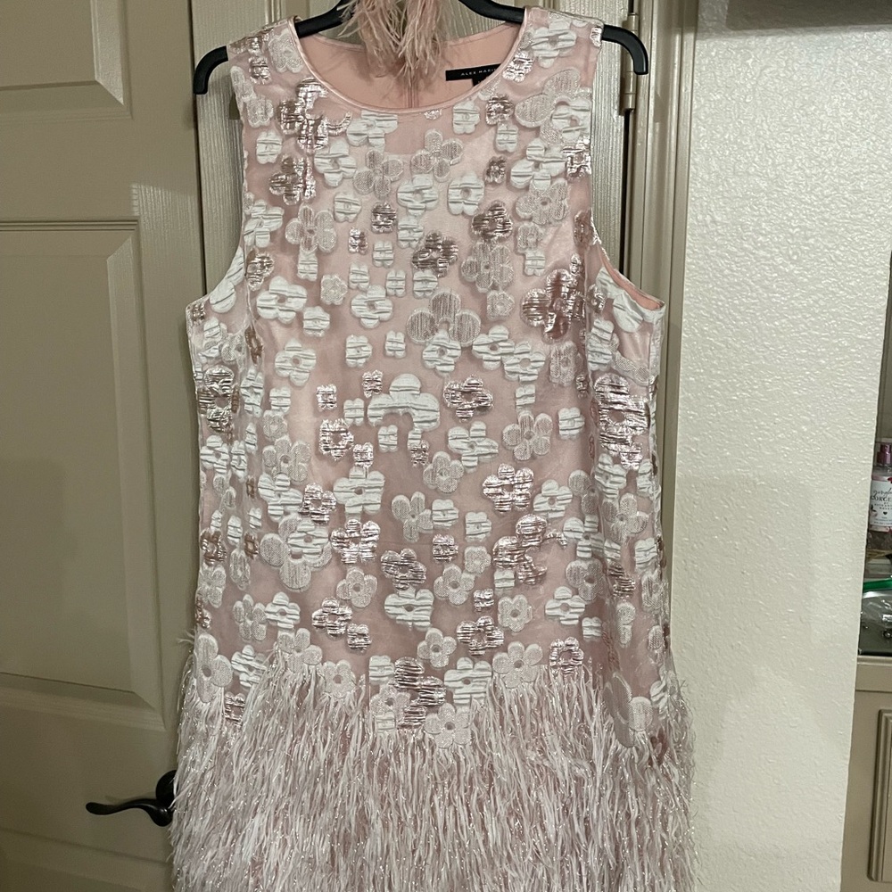 Alex Marie Pink and White Floral Mini Dress
